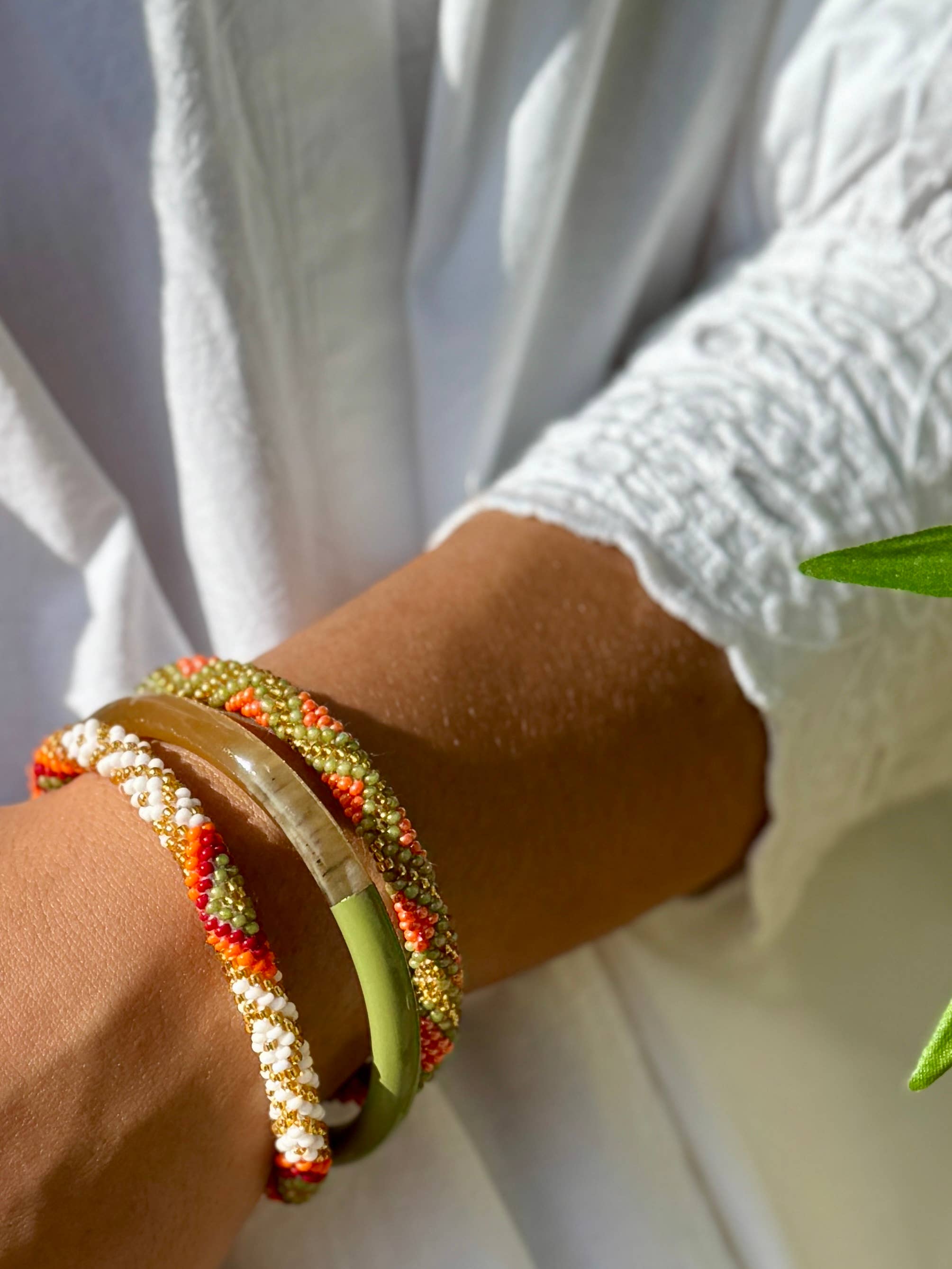 Nepalese Bracelet Amber Flame