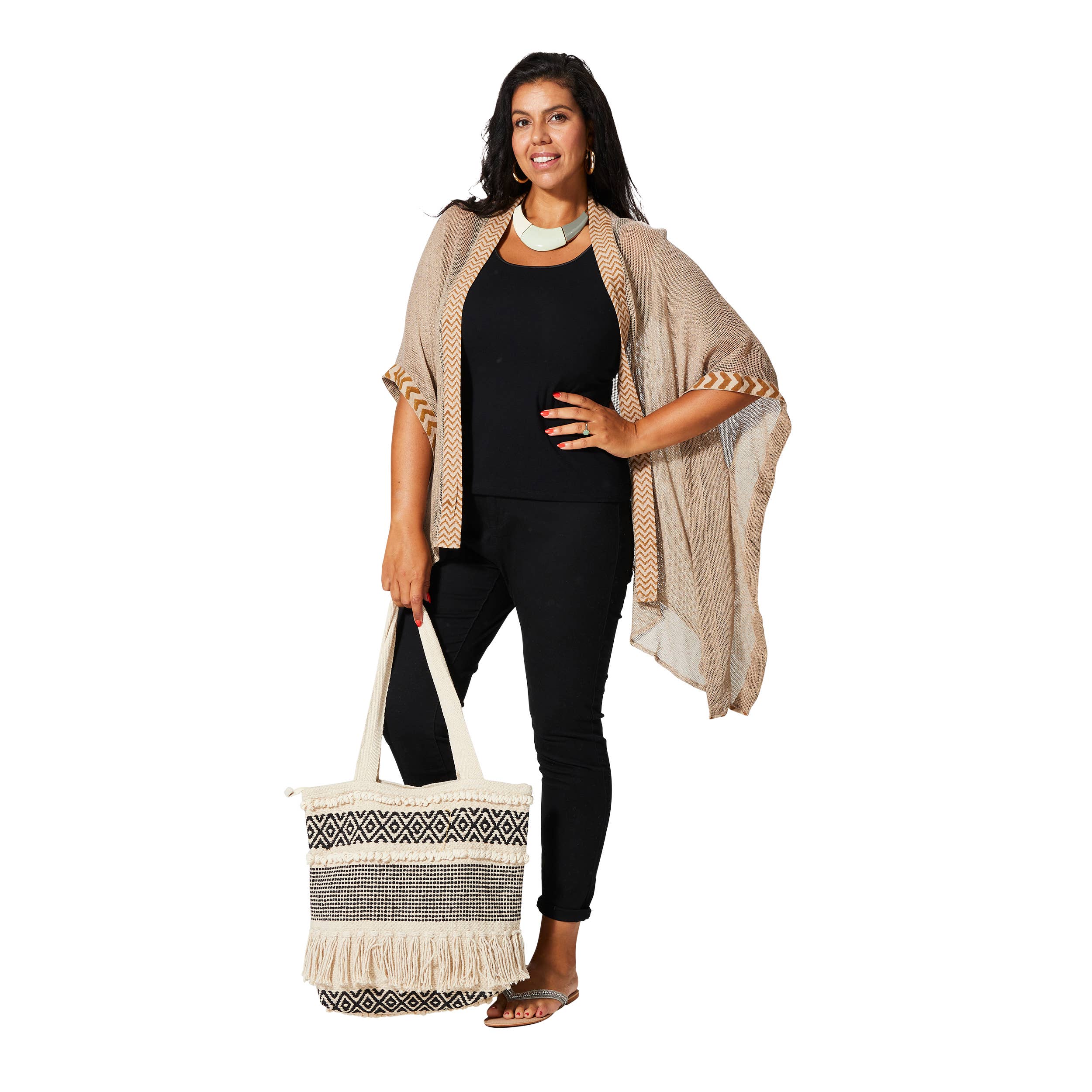 Natural Beige Flow Kimono