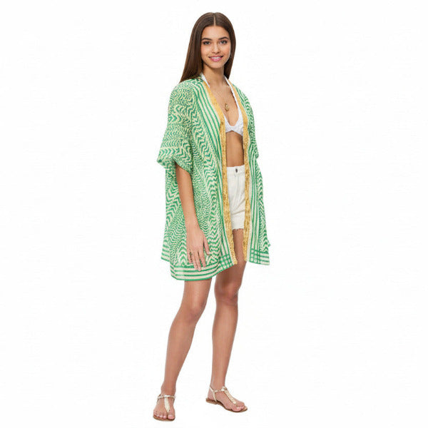 Boho Summer Kimono – Beige