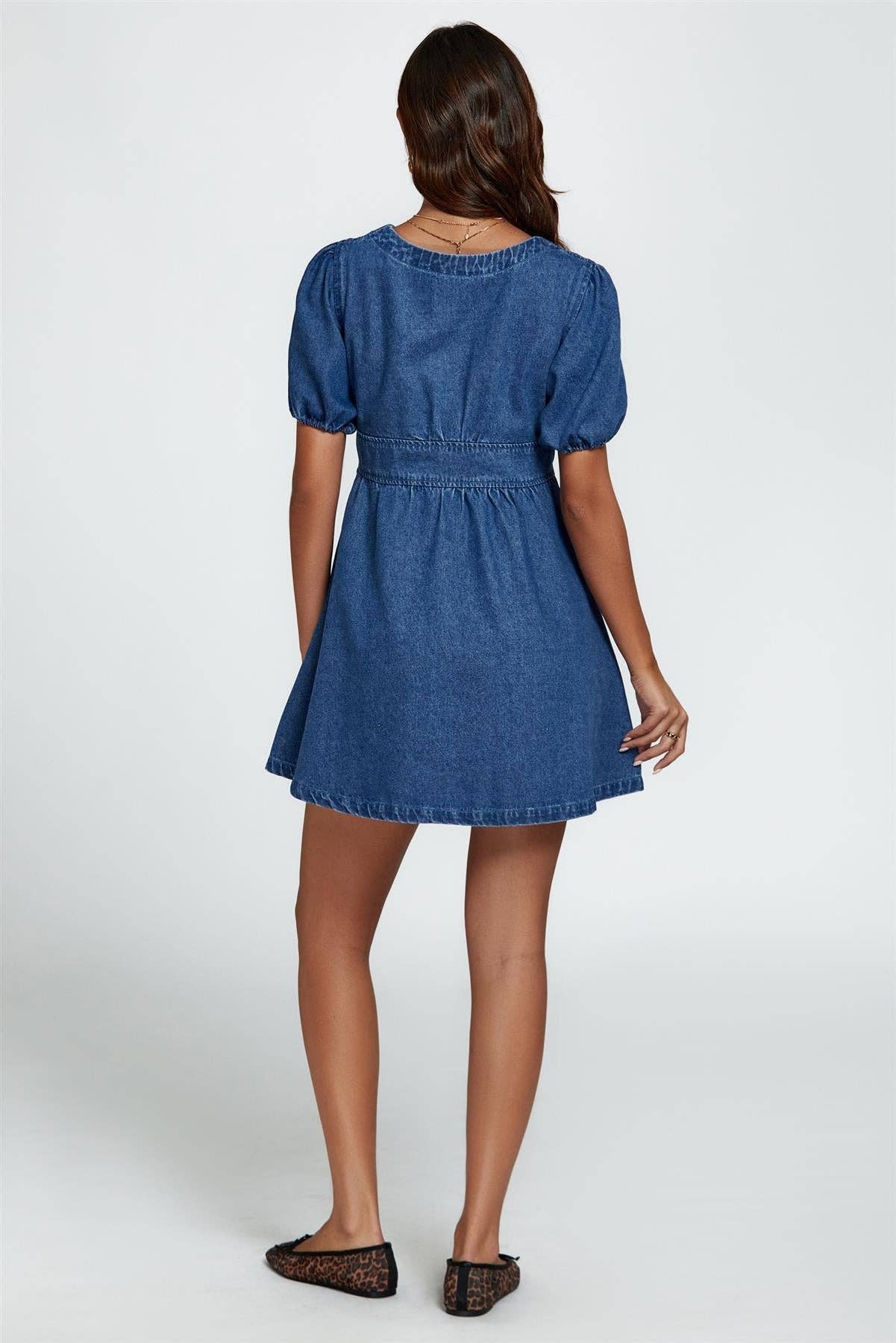 Denim Mini Shirt Dress