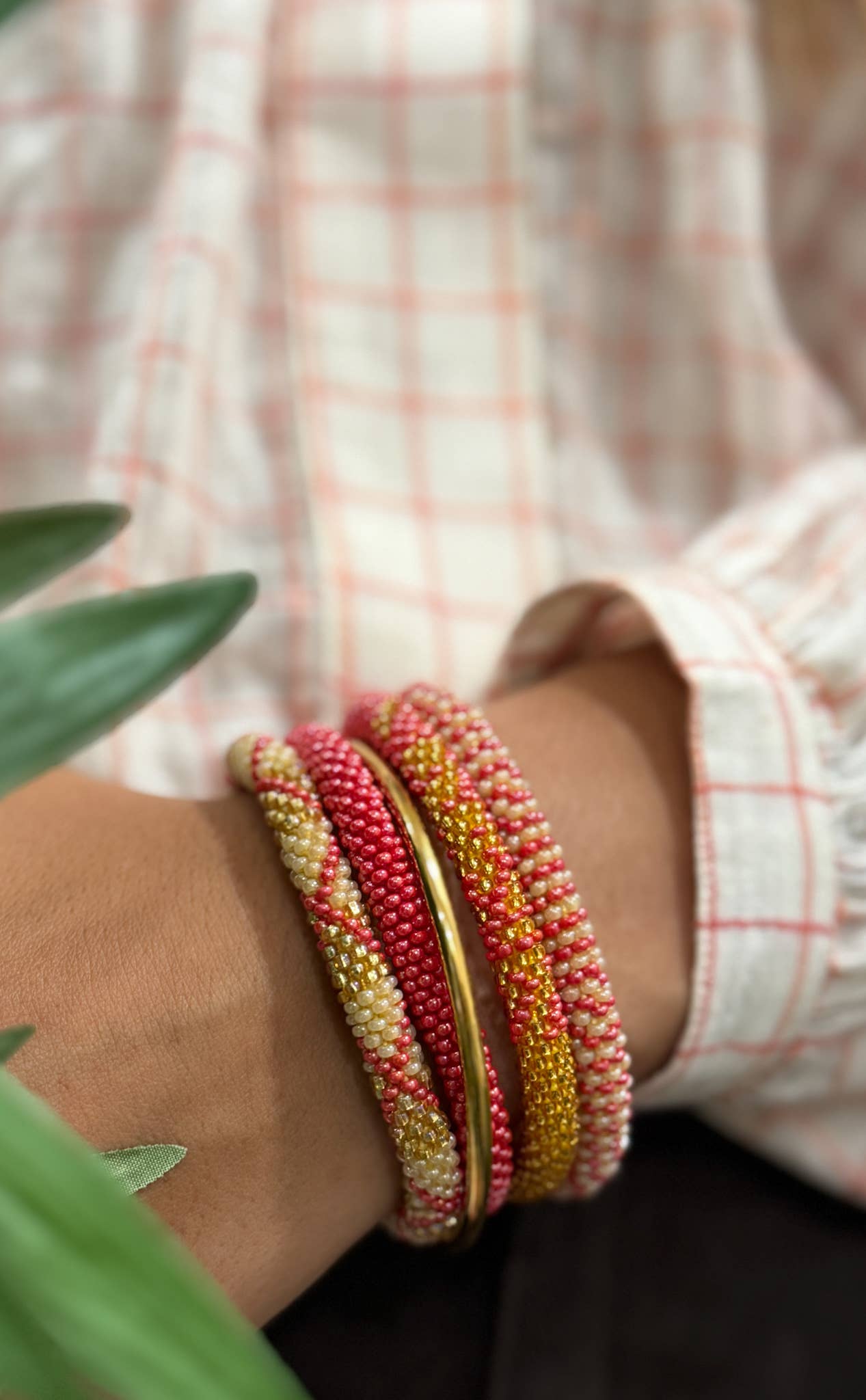 Nepalese Bracelet Coral Glow